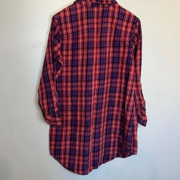 Betsey Johnson Intimates‎ Plaid Button Front Top - Size Medium - Picture 3 of 3